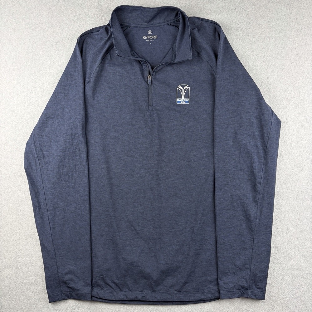 G/FORE Blackwolf Run Golf Quarter Zip Pullover Men's Large Blue Performance